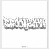 Brooklyn Graffiti Vinyl Sticker op maat (Vel)