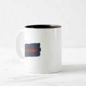 Brooklyn Handschreven Red Typography Coffee Mok (Voorkant links)