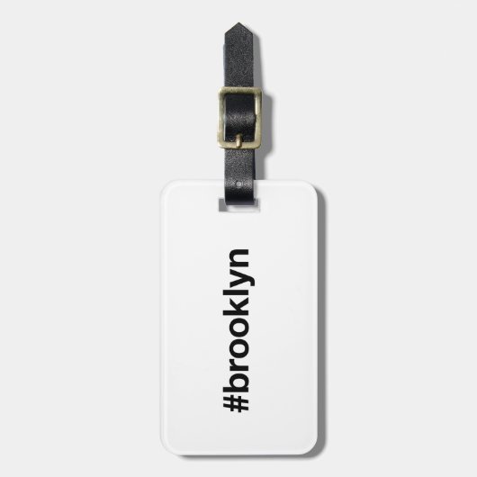 BROOKLYN Hashtag Bagagelabel (Voorkant verticaal)