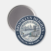 Brooklyn Heights, Brooklyn, New York, VS VS Magneet (Voorkant / Achterkant)