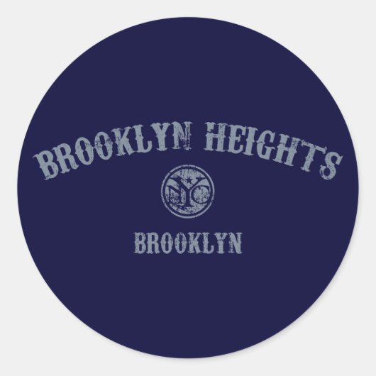 Brooklyn Heights Ronde Sticker (Voorkant)