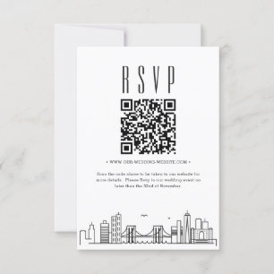 Brooklyn Huwelijk QR code RSVP Kaart