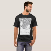 Brooklyn Illustratie Kaart T-shirt (Voorkant volledig)