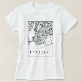 Brooklyn Illustratie Kaart T-shirt