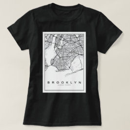 Brooklyn Illustratie Kaart T-shirt