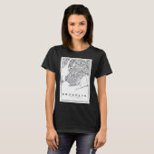 Brooklyn Illustratie Kaart T-shirt (Voorkant volledig)