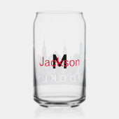 Brooklyn in graffiti met monogram blikvorm glas (Achterkant)