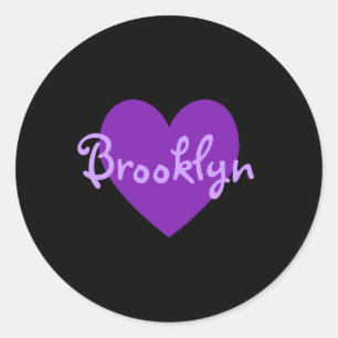 Brooklyn in het Paars Ronde Sticker