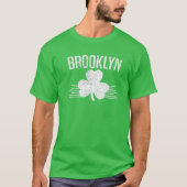 Brooklyn Irish St Patricks Day Shamrock Lucky Broo T-shirt (Voorkant)