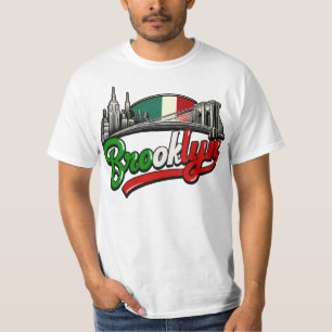 Brooklyn Italiaanse retro stijl T-shirt