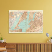 Brooklyn, Jersey City en Hoboken Canvas Afdruk (Insitu (Woonkamer))