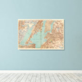 Brooklyn, Jersey City en Hoboken Canvas Afdruk (Insitu (Houten vloer))