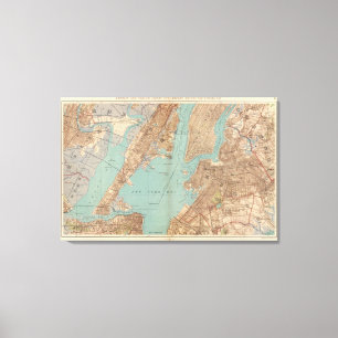 Brooklyn, Jersey City en Hoboken Canvas Afdruk