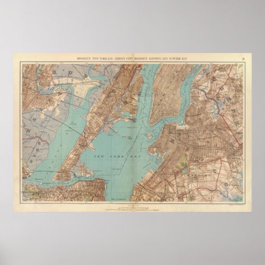 Brooklyn, Jersey City en Hoboken Poster (Voorkant)