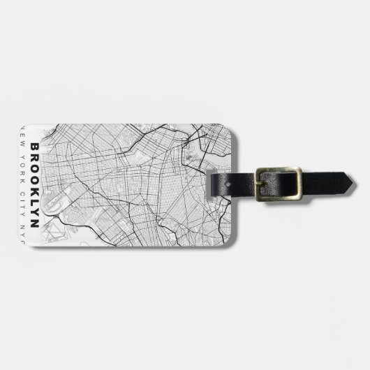 Brooklyn Kaart Bagagelabel (Voorkant horizontaal)
