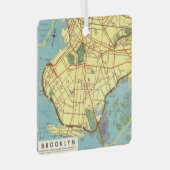 Brooklyn Kaart Metalen Ornament (Voorkant Rechts)