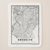 Brooklyn Kaart Sherpa Deken (Voorkant)