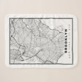 Brooklyn Kaart Sherpa Deken (Voorkant (horizontaal))