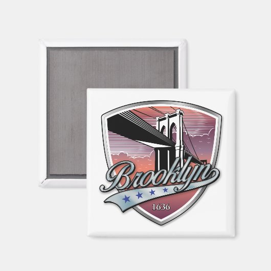 Brooklyn Logo Design Magneet (Voorkant / Achterkant)