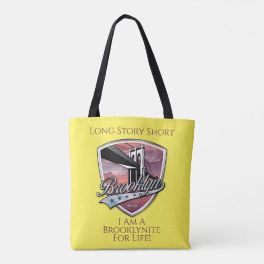 Brooklyn Logo Design Tote Bag (Achterkant)
