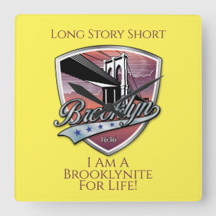Brooklyn Logo Design Vierkante Klok