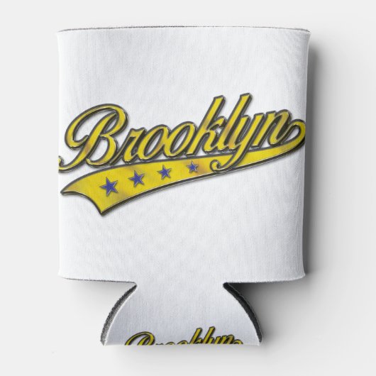 Brooklyn Logo Gold Embossed Blikjeskoeler (Voorkant)