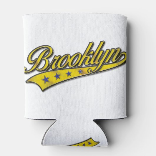 Brooklyn Logo Gold Embossed Blikjeskoeler (Achterkant)