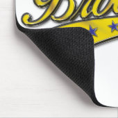 Brooklyn Logo Gold Embossed Muismat (Hoek)