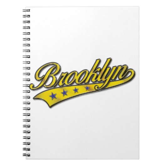 Brooklyn Logo Gold Embossed Notitieboek (Voorkant)