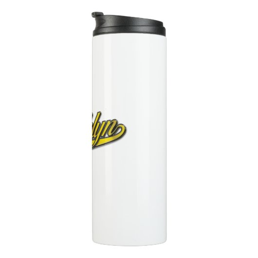 Brooklyn Logo Gold Embossed Thermosbeker (Geroteerd rechts)