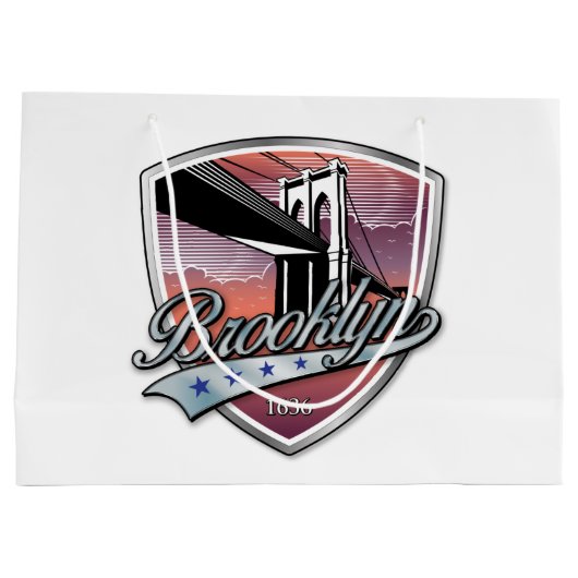 Brooklyn Logo Ontwerp Groot Cadeauzakje (Achterkant)