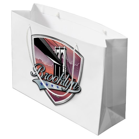 Brooklyn Logo Ontwerp Groot Cadeauzakje (Achterkant Gekanteld)