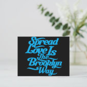 Brooklyn Love Blue Briefkaart (Staand voorkant)