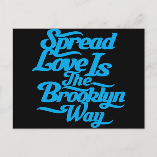 Brooklyn Love Blue Briefkaart (Voorkant)