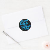 Brooklyn Love Blue Ronde Sticker (Envelop)