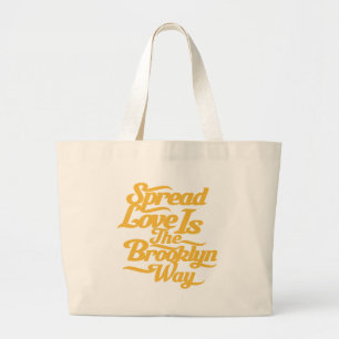 Brooklyn Love Yellow Grote Tote Bag