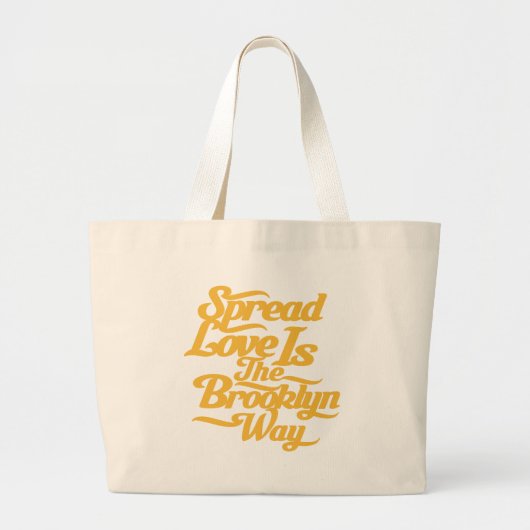 Brooklyn Love Yellow Grote Tote Bag (Voorkant)