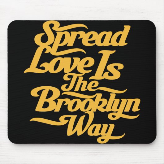 Brooklyn Love Yellow Muismat (Voorkant)