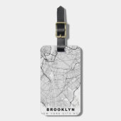 Brooklyn Map Bagagelabel (Voorkant verticaal)