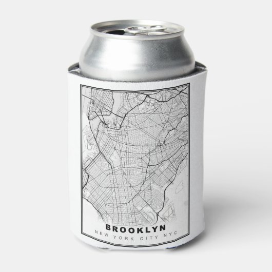 Brooklyn Map Blikjeskoeler (Blikje Voorkant)