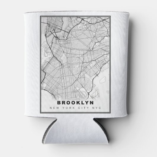 Brooklyn Map Blikjeskoeler (Voorkant)
