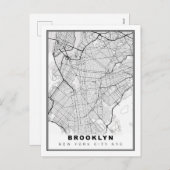 Brooklyn Map Feestdagenkaart (Voorkant / Achterkant)