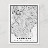 Brooklyn Map Feestdagenkaart (Voorkant)