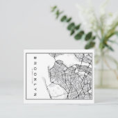 Brooklyn Map Illustratie Briefkaart (Staand voorkant)
