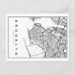 Brooklyn Map Illustratie Briefkaart