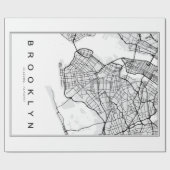 Brooklyn Map Illustratie Cadeaupapier (Vlak)