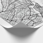 Brooklyn Map Illustratie Cadeaupapier (Hoek)