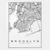 Brooklyn Map Illustratie Fleece Deken (Voorkant)