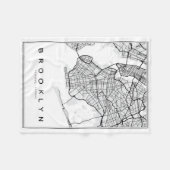 Brooklyn Map Illustratie Fleece Deken (Voorkant (Horizontaal))