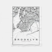 Brooklyn Map Illustratie Fleece Deken (Voorkant)